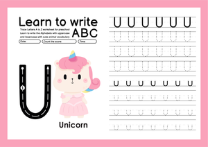 Grade K Letter U Tracing — Printable No-Prep Worksheet