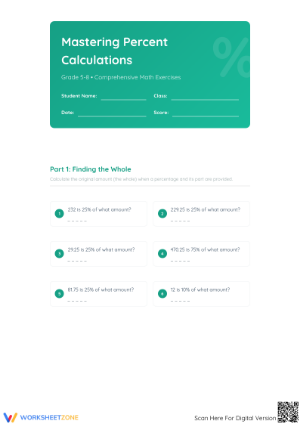 Essential Percent Calculations for Grades 5-8 - Printable Guide