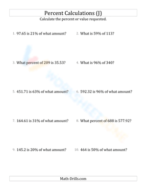 Mixed percent calculations