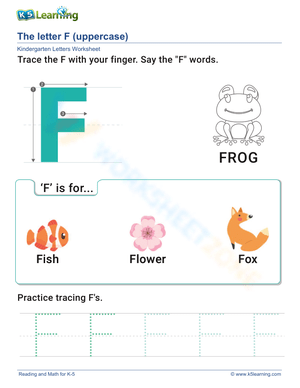 Practice the Uppercase Letter F