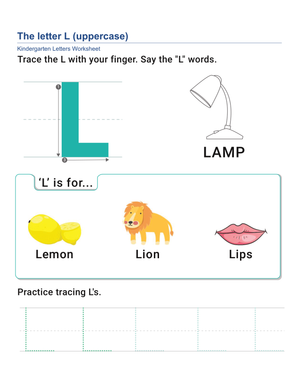 Uppercase Letter L Worksheet | Essential Kindergarten Ready