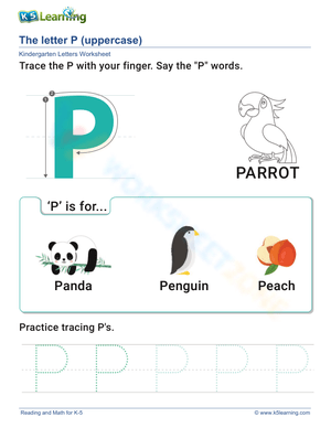 Uppercase Letter P Worksheet