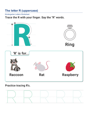 Uppercase Letter R: A Practice Worksheet