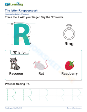 Uppercase Letter R: A Practice Worksheet