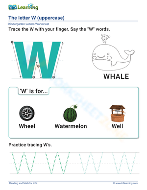 Uppercase Letter W Practice Worksheet