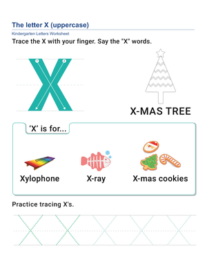 Uppercase Letter X Worksheet | Essential Kindergarten ELA