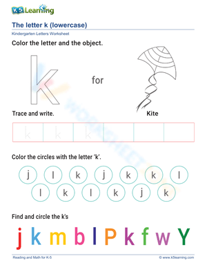 Lowercase Letter k