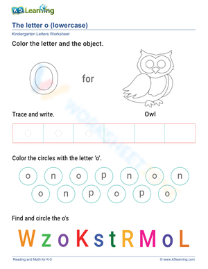 Lowercase Letter o