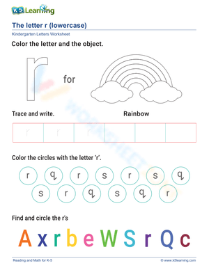 Lowercase Letter r