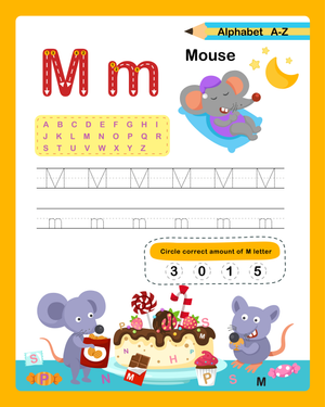 Letter M Printable Worksheet | Grade K ELA