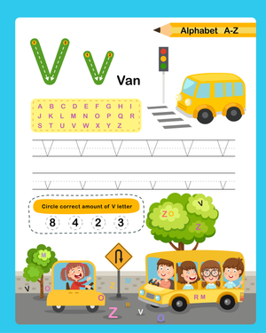 Letter V Alphabet Worksheet | Grade K Printable