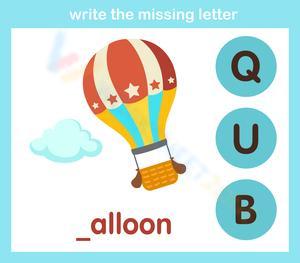 Write the missing letter 1