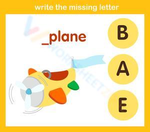 Write the missing letter 2