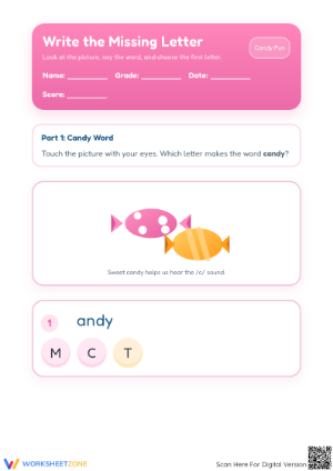 Preschool Beginning Sounds — Printable No-Prep Worksheet