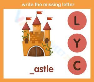 Write the missing letter 13