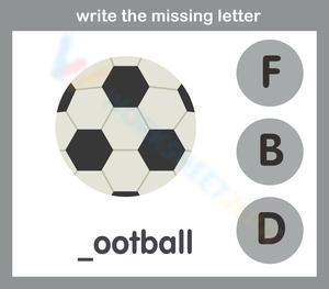 Write the missing letter 17