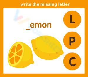 Write the missing letter 24