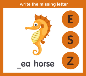 Missing Letter Printable | Preschool Phonics Worksheet