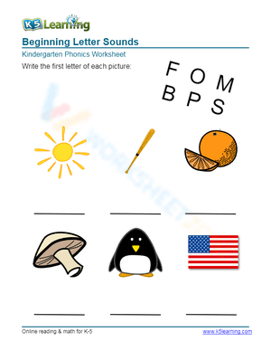 Beginning Letter Sounds 1