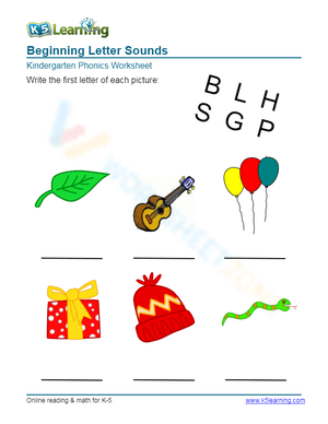 Beginning Letter Sounds 3