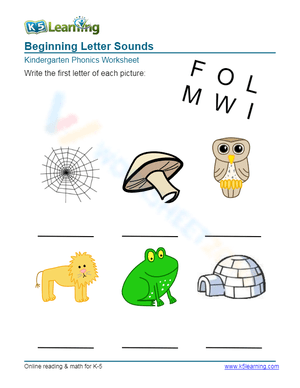 Beginning Letter Sounds 4