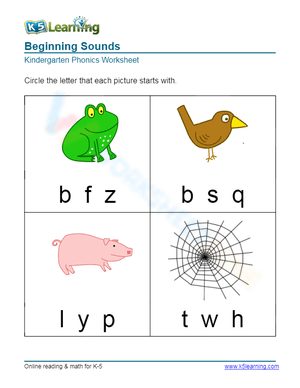 Beginning Sounds 1