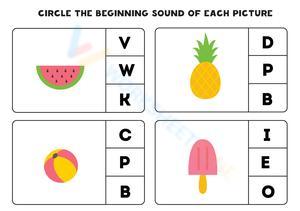 Circle the beginning sounds 5