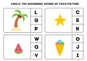 Beginning Sounds Worksheet | Essential Grade K Phonics