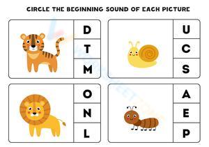 Beginning Sounds Worksheet | Grade K Essential