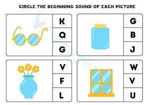 Circle the beginning sounds 21