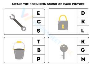 Circle the beginning sounds 24