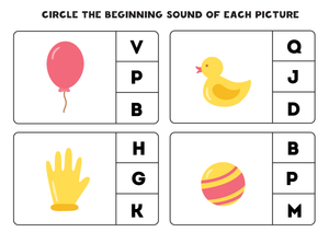 Beginning Sounds Worksheet | Essential Kindergarten Phonics