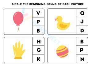 Beginning Sounds Worksheet | Essential Kindergarten Phonics