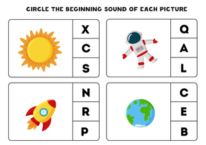 Beginning Sounds Phonics Worksheet | Essential Grade K-1