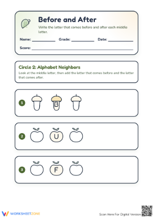 Alphabetical Order Worksheet | Grade Preschool Printable