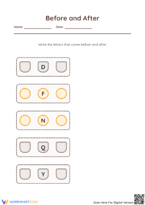Printable Letter Sequencing Worksheet | Preschool ELA