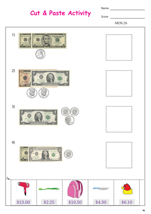 Cut and Paste Matching Money
