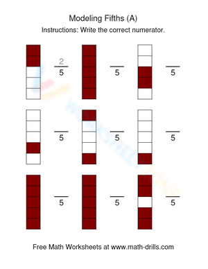 Modeling Fifths and Writing Fraction Numerators