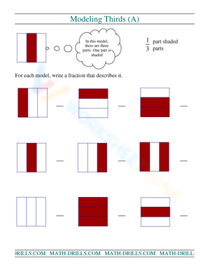 Modeling fractions with rectangles