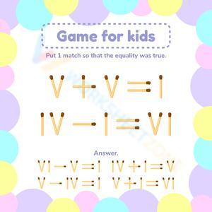 Roman Numerals Game Worksheet