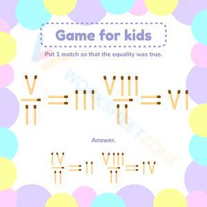Interactive Roman Numerals Game Worksheet