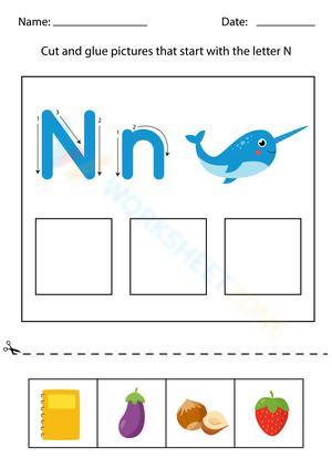Beginning sounds with letter N