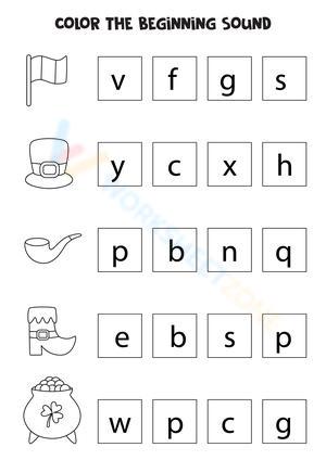 Color the beginning sound 1