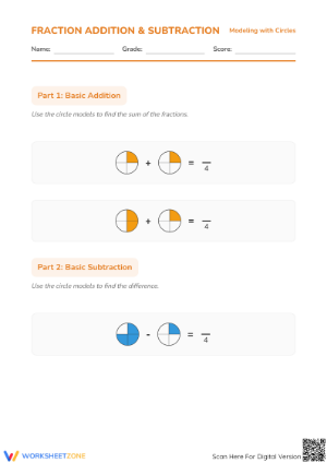 Essential Fraction Addition & Subtraction Worksheet