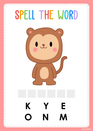 Animal Spelling Worksheet | Essential Grade K ELA