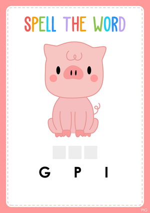 Animal Spelling Worksheet | Essential Grade K ELA