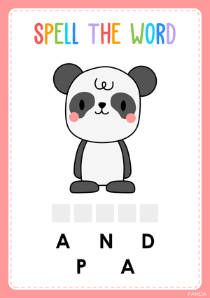 Animal Spelling Worksheet | Kindergarten Essential