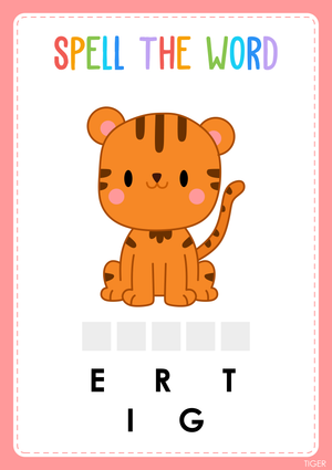 Animal Spelling Worksheet | Kindergarten Essential