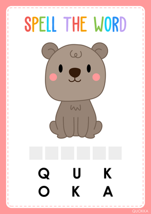 Animal Spelling Worksheet | Essential Grade K ELA