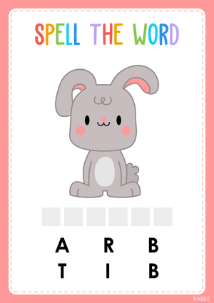 Animal Spelling Worksheet | Kindergarten Essential
